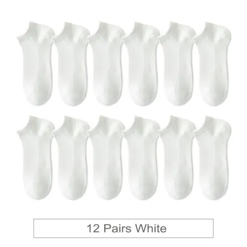 Image de Chaussettes Courtes Femme - 12 Paires Colorées en Coton Respirant