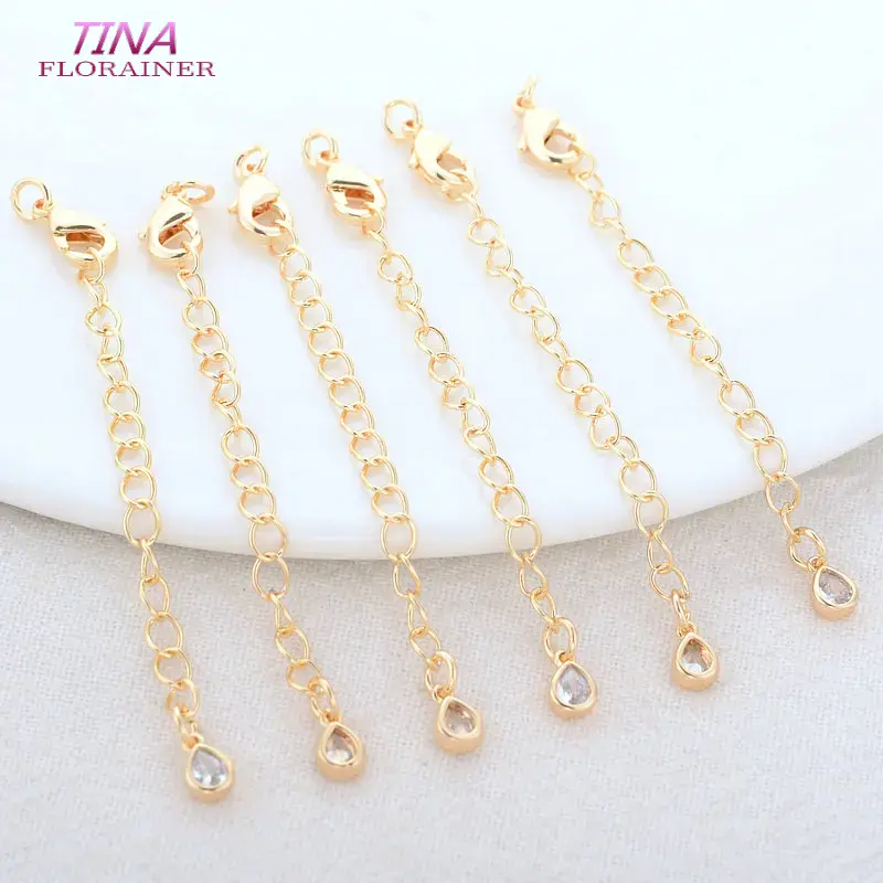 Bild von Elegante 14K Goldfarbene Tropfen-Extender-Ketten – DIY-Schmuckzubehör