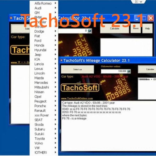 Image of TachoSoft Mileage Calculator V23.1 - Professional Digital Odometer Calculation Software with Lifetime License for Accurate Vehicle Mileage Tracking