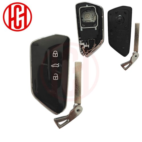 Immagine di Guscio chiave telecomando a 3 pulsanti per Volkswagen Golf 8 per custodia smart card VW KD HZ25 ZA25 involucro chiave telecomando