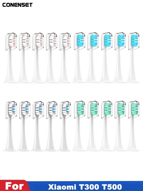 Imagen de Cabezales de Repuesto para Cepillo de Dientes Eléctrico Xiaomi Mijia T300, T301 y T500 con Cerdas Suaves de Dupont - Paquete de 4 Unidades
