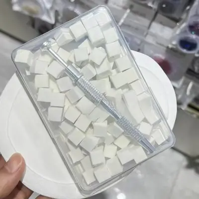 Image de Brosse Éponge Nail Art - 100 Pièces