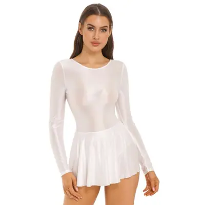 Image de Robe de Danse Élégante à Volants - Manches Longues