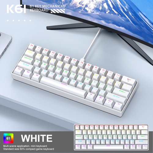 Image de Mini Clavier Mécanique 61 Touches RGB - Compact & Performant