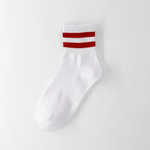 Red stripes socks