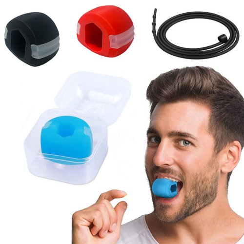 Image of Natural Facial Fitness Ball for Jawline Sculpting & Double Chin Reduction – Silica Gel Face Massager for Stronger Facial Muscles