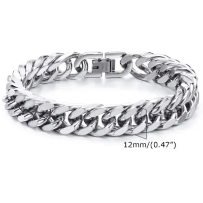 Image de Bracelet Cubain Homme - Acier Inoxydable Punk Rock