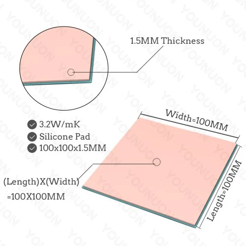 2PCS 100X1.5MM rosa