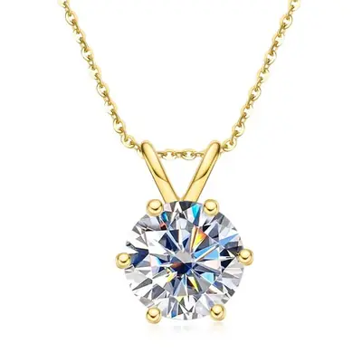 Image de Collier en Or 18K avec Pendentif Moissanite - Élégance & Brillance