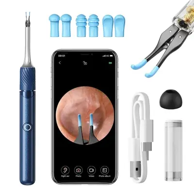 Image de Nettoyeur d'Oreille Visuel avec Caméra - Élimination du Cérumen en toute Sécurité