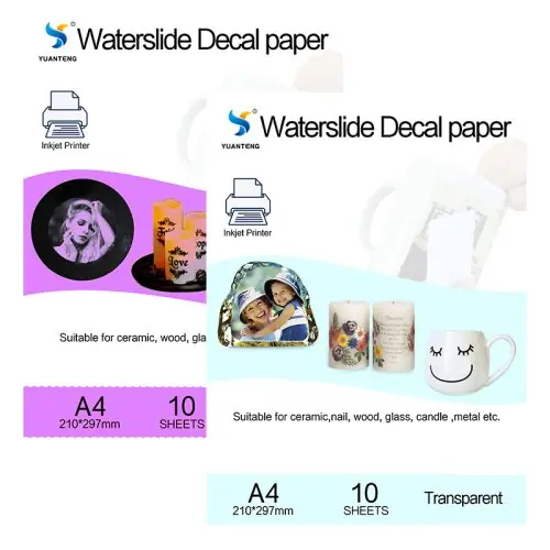 Image de Papier Autocollant Imprimable A4/A5 - Blanc & Transparent