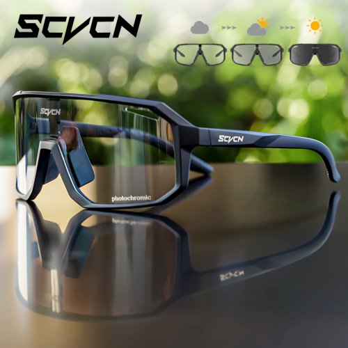 Zdjęcie Fotochromowe Okulary Sportowe SCVCN – Idealne do Jazdy Na Rowerze, Motocyklu i Aktywnych Wycieczek Outdoorowych z Ochroną UV400