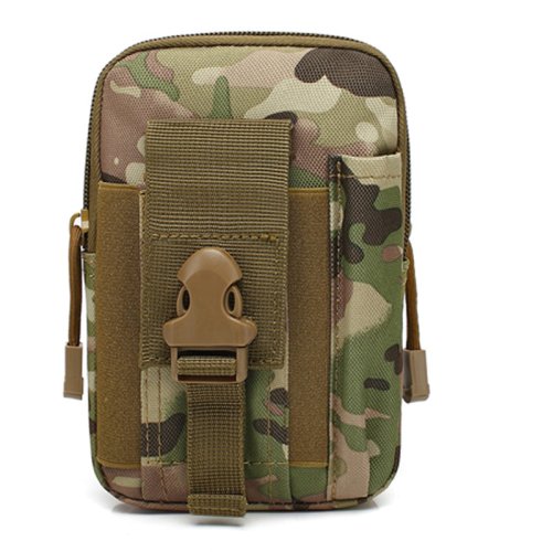 Immagine di Marsupio Uomo Impermeabile in Nylon Molle con Design Camouflage – Borsa da Esterno per Sport, Caccia e Escursionismo con Tasca per Telefono Cellulare