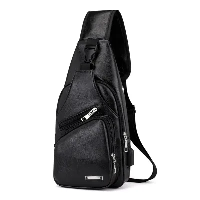 Image de Sac de Poitrine Homme avec USB & Casque - Bandoulière Pratique