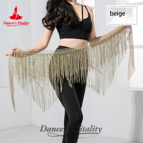 Zdjęcie Pasek do tańca brzucha z kamieniami i frędzlami