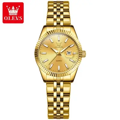 Image de Montre Femme Élégante en Acier Inoxydable - Quartz Etanche avec Date