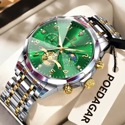 Image de Montre Homme Chronographe Luxe Acier Inoxydable