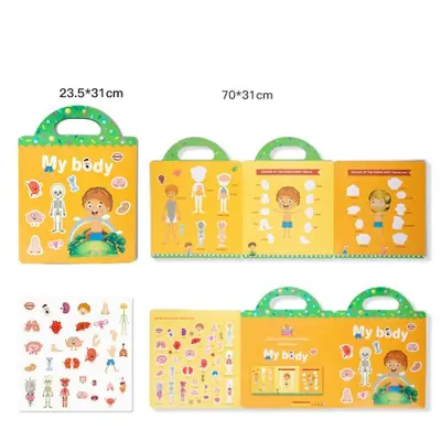 Livre d'Autocollants Réutilisables - Jeu Éducatif pour Enfants