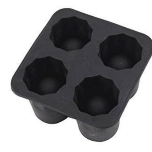 Immagine di Stampo per Cubetti di Ghiaccio in Silicone a Forma di Tazza – 4 Fori per Blocchi di Ghiaccio Creativi, Ideale per Birra, Whisky e Cocktail