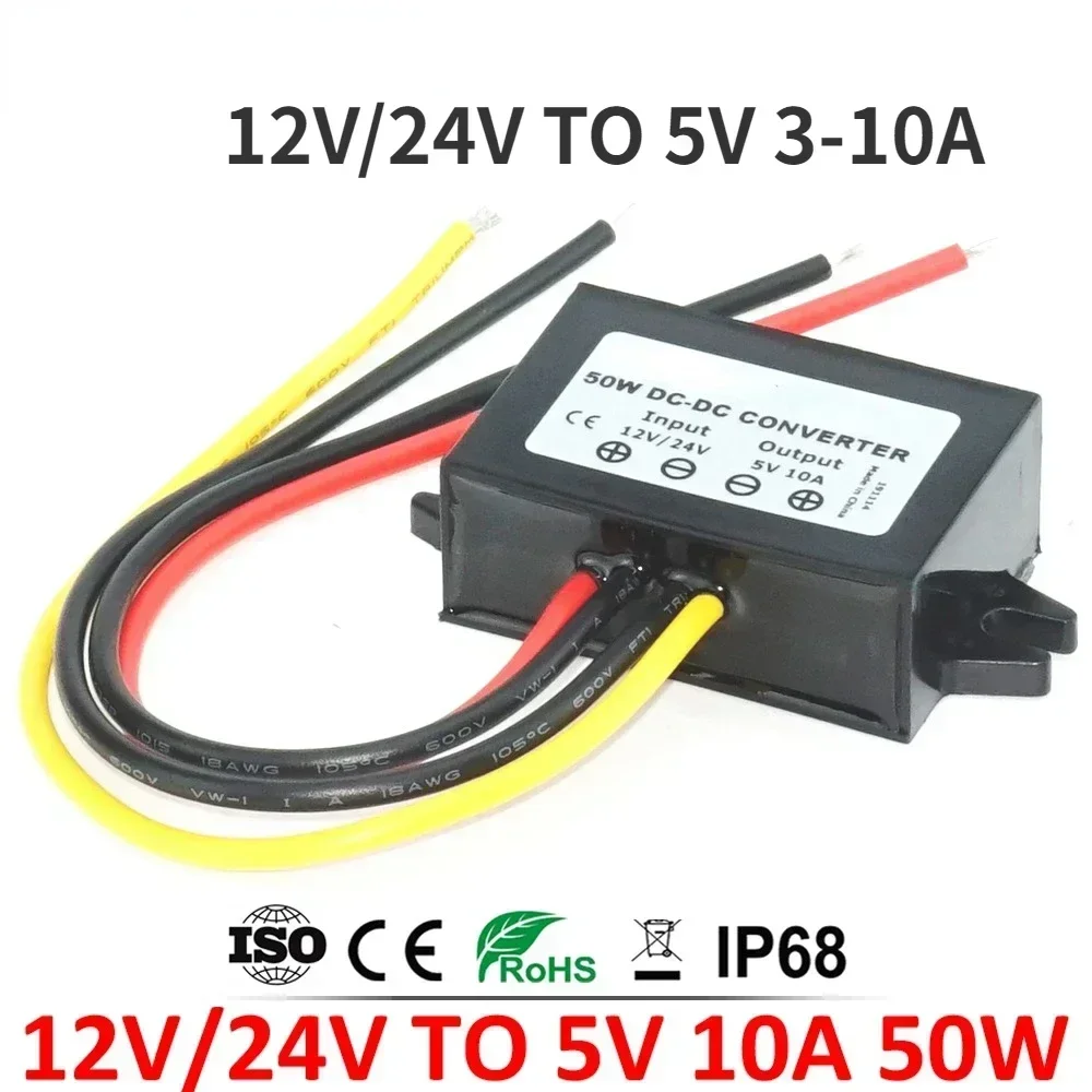 Bild von Effizienter 12V/24V zu 5V DC-DC-Wandler – Ideal für Auto und LED