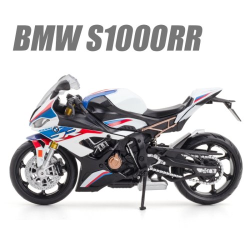Zdjęcie Model Motocykla BMW S1000RR w Skali 1:12 – Odlewany Metal, Wyścigowy Super Sport, Zabawka Kolekcjonerska dla Chłopców