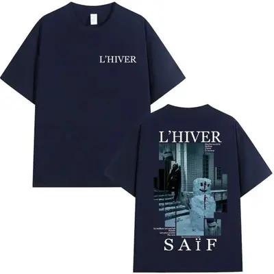 Image de T-Shirt Rappeur L'Hiver Saif 2025 - Style Gothique Hip Hop
