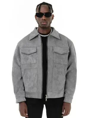Image de Manteau en Daim Surdimensionné Homme - Style Urbain Automne