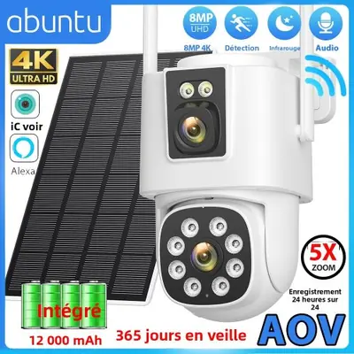 Image de Caméra de Surveillance Solaire 4K Ultra HD