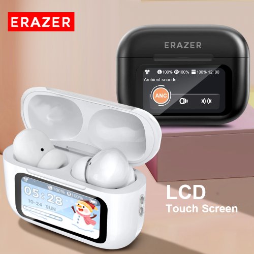 Image of Choice Erazor Airs Pro Wireless Bluetooth Earphones with Touch Control, Hi-Fi Sound, Active Noise Cancellation, and HD Call Quality