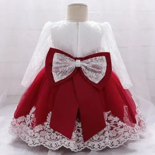 Image de Robe Princesse Dentelle Bébé Fille - 1er Anniversaire