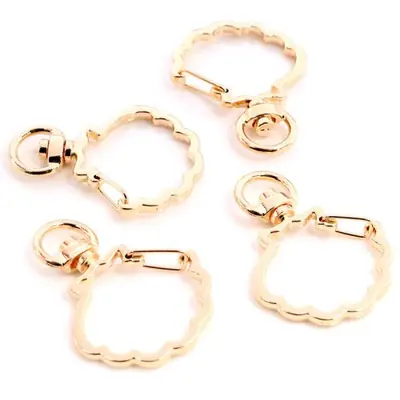 Image de Mousquetons Chat Coeur - 10 pcs Clips Porte-Clés