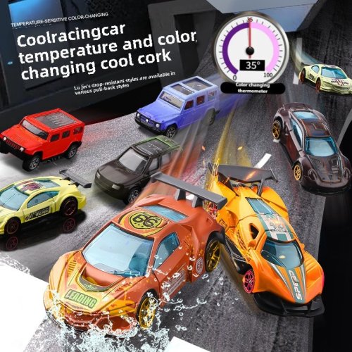 Afbeelding van Mini Kleurveranderende Legering Auto Speelgoed 1:64 met Temperatuursensor en Inertiale Pull-Back Racing Car Model voor Jongens en Kinderen – Ideaal Geschenk