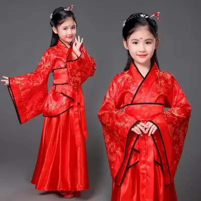 Image de Costume Hanfu Traditionnel pour Filles - Danse Folklorique & Cosplay