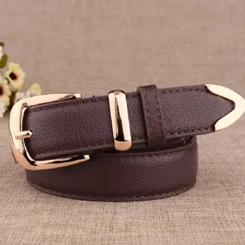 Image de Ceinture en Cuir de Luxe pour Femme - Style Élégant & Tendance
