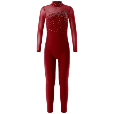 Image de Combinaison de Danse Élégante avec Strass pour Filles
