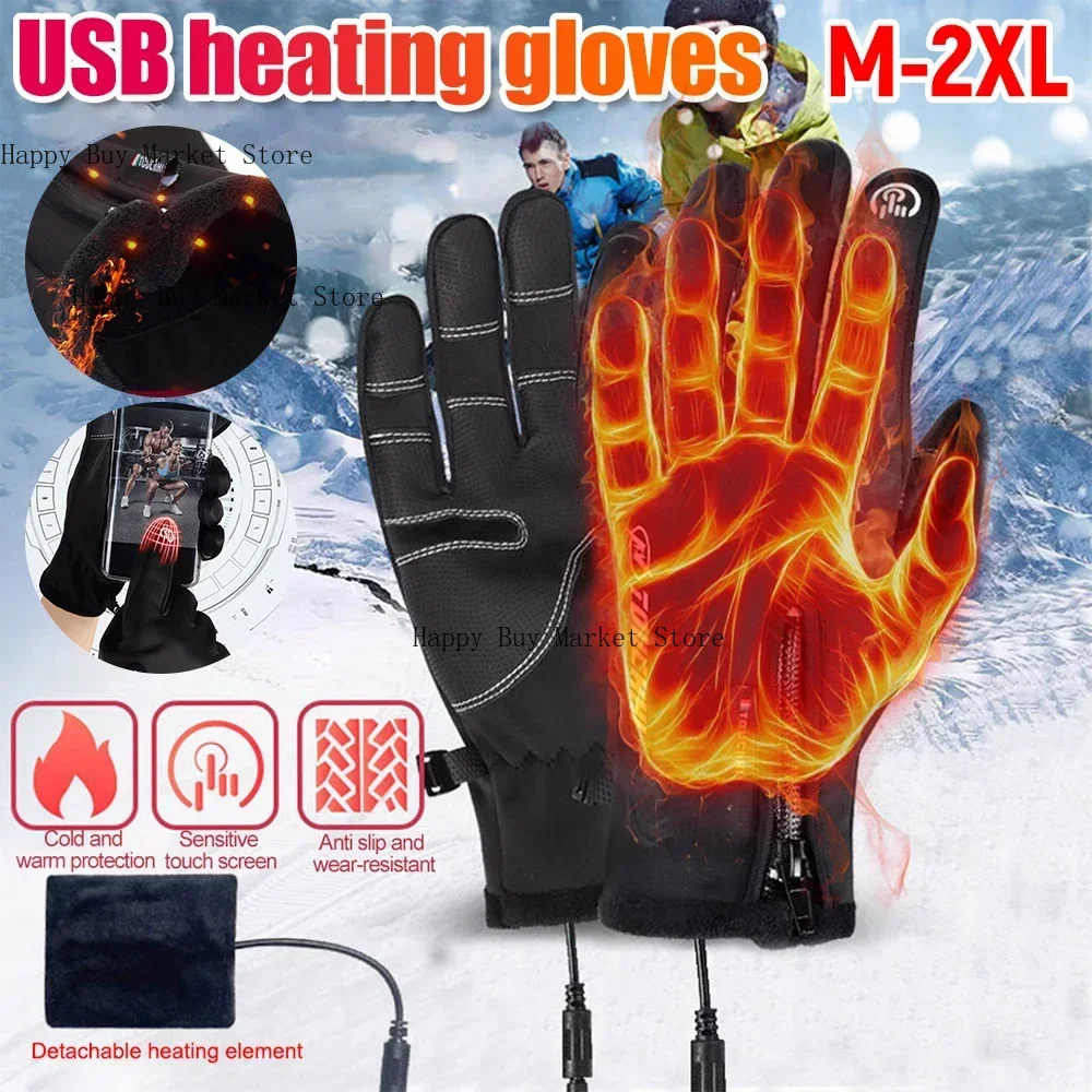 Imagen de Guantes Calentados con Pantalla Táctil para Motocicleta y Esquí