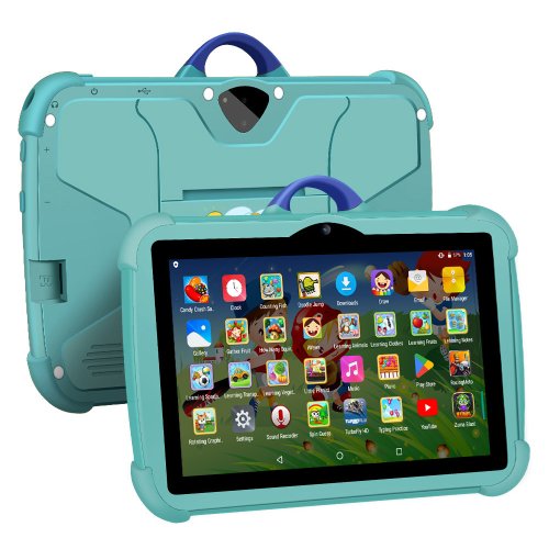 Afbeelding van Nieuwe 7-inch Android 13 Tablet voor Kinderen met Leren en Onderwijsfuncties, 4 GB RAM, 64 GB ROM, Eenvoudig en Goedkoop voor Jonge Gebruikers