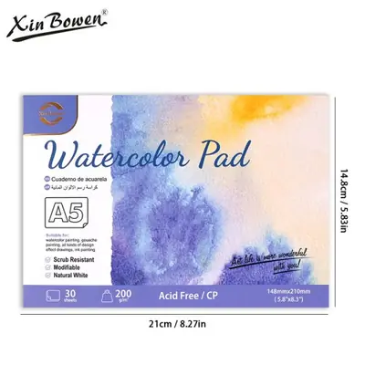 Image de Carnet d'Aquarelle 200g - 30 Feuilles A3/A4/A5