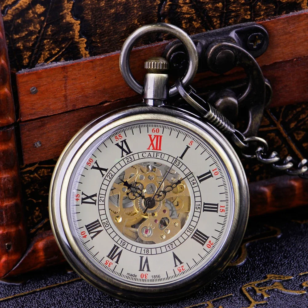 Imagen de Reloj de Bolsillo Automático Vintage con Números Romanos