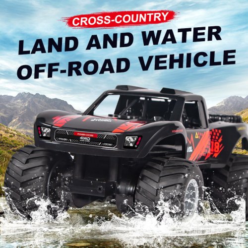 Image of JJRC Q156 2.4GHz 4WD Amphibious RC Car – Waterproof Off-Road Remote Control Vehicle with Mountain Climbing & Drift Capabilities for Kids and Adults
