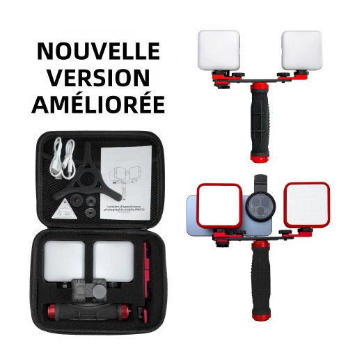 Imagen de Luz LED para Teléfono Móvil HERA MK016 - Iluminación Profesional para Fotos, Videos, Macro y Fotografía Polarizada con Diseño Compacto y Fácil de Usar