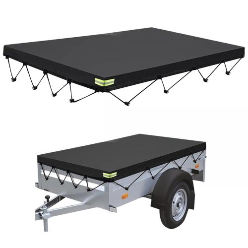 Bild von 420D Oxford-Anhängerplane mit reflektierenden Streifen – wasserdichte, winddichte und UV-beständige LKW-Überdachung für sicheren Transport