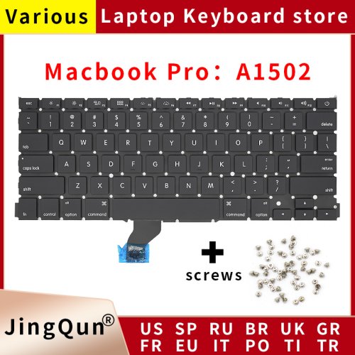 Bild von Neue Tastatur für MacBook Pro Retina 13,3 Zoll – Ersatztastatur für Modelle ME864, ME865, ME866 (2013–2015) – Hochwertig & Originalkompatibel