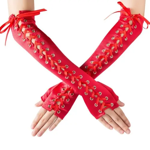 Image de Gants Longs Satin Sexy - Style Lolita & Cosplay