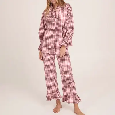 Image de Pyjama Y2K Femme - Ensemble 2 Pièces à Volants