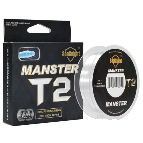 Imagen de SeaKnight marca MANSTER T2 serie 100% hilo de pescar de fluorocarbono 100M, línea de fibra de carbon...
