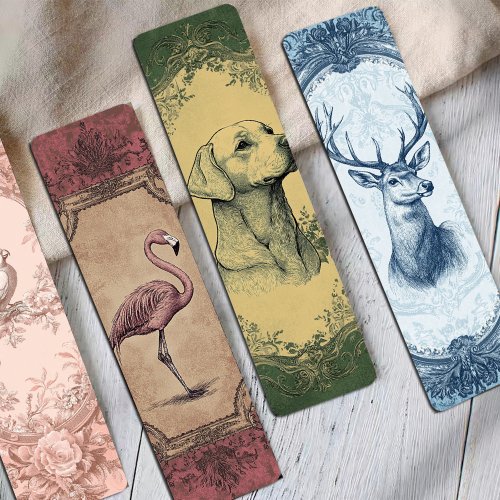 Imagen de Marcapasajes Creativos con Diseño Antiguo de Animales y Paisajes: Set de 30-60 Unidades para Libros, Regalos DIY y Decoración de Escritorio