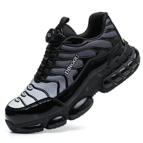 Afbeelding van Size 47 48 Safety Shoes Men Anti-smash Anti-puncture Steel Toe Work Shoes Rotating Button Security Protective Men Safety Boots