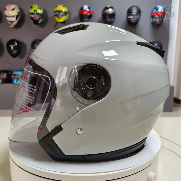Image de Casque Moto Demi-Face Double Lentille - Protection Style Urbain