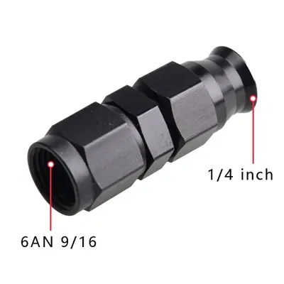 Image de Adaptateur de Raccord de Carburant Universel - Noir Anodisé
